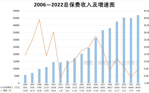 数据 | 2006—2022总保费收入及增速