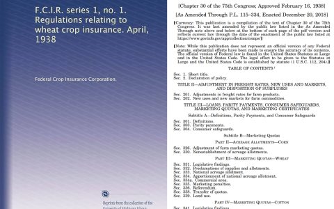 0923 | 美国《联邦农作物保险法案》