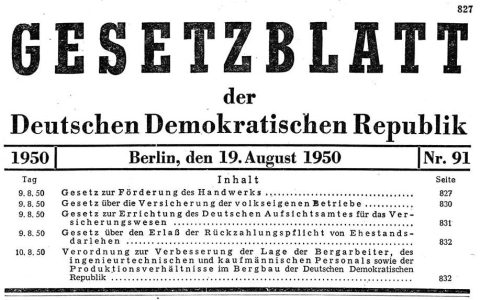 1008 | 东德制定国家企业保险法