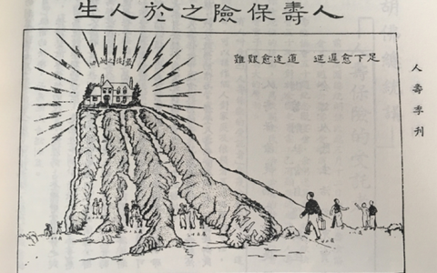 0207 | 民国时保险插画：人寿保险之于人生