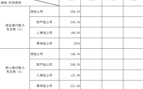 2025年一季度保险业主要监管指标数据情况